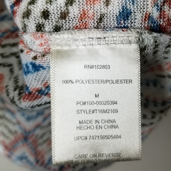 Dept. 222 colorful sleeveless top size M - Picture 3 of 4